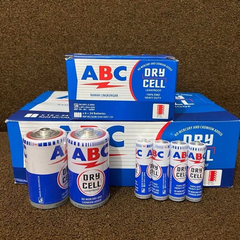 Batre ABC / ABC Dry Cell / Battries ABC Baterai Kecil dan Baterai Besar
