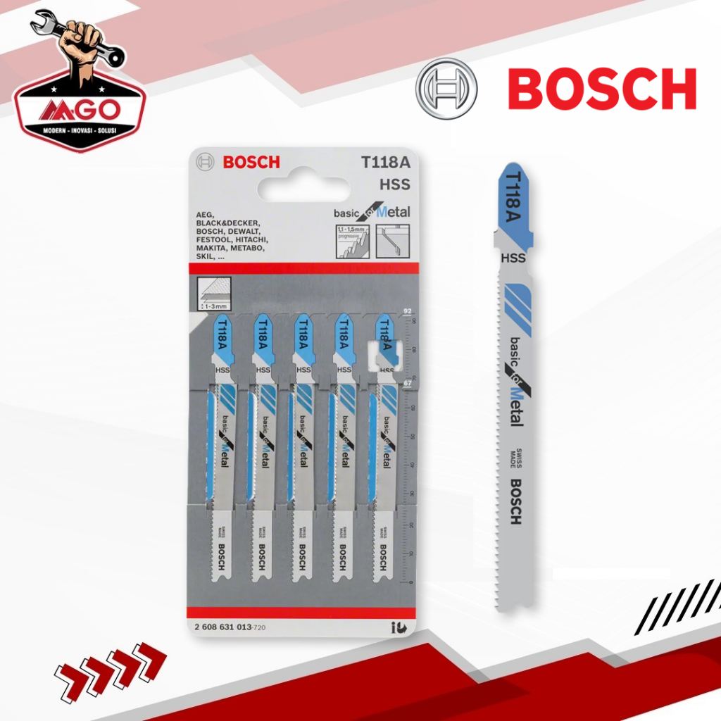 Mata Gergaji Jigsaw Besi / Bilah Jigsaw BOSCH T 118 A