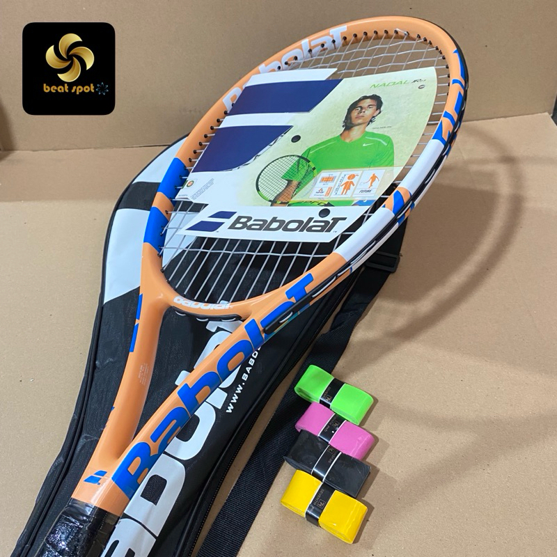 raket tenis lapangan evoke 105 begginer komplit tas dan grip