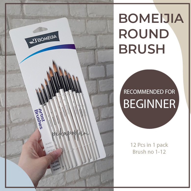 

KODE D47V Artopia BOMEIJIA RoundFilbertFlat Brush 12 pcs