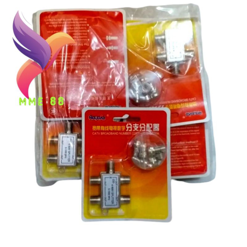 Splitter Rapid 4 Way Splitter Pembagi TV Antena