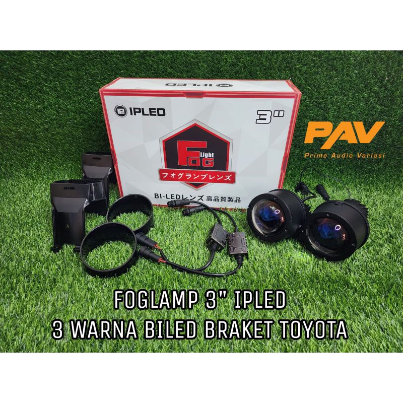 FOGLAMP 3" IPLED 3 WARNA BILED BRAKET TOYOTA