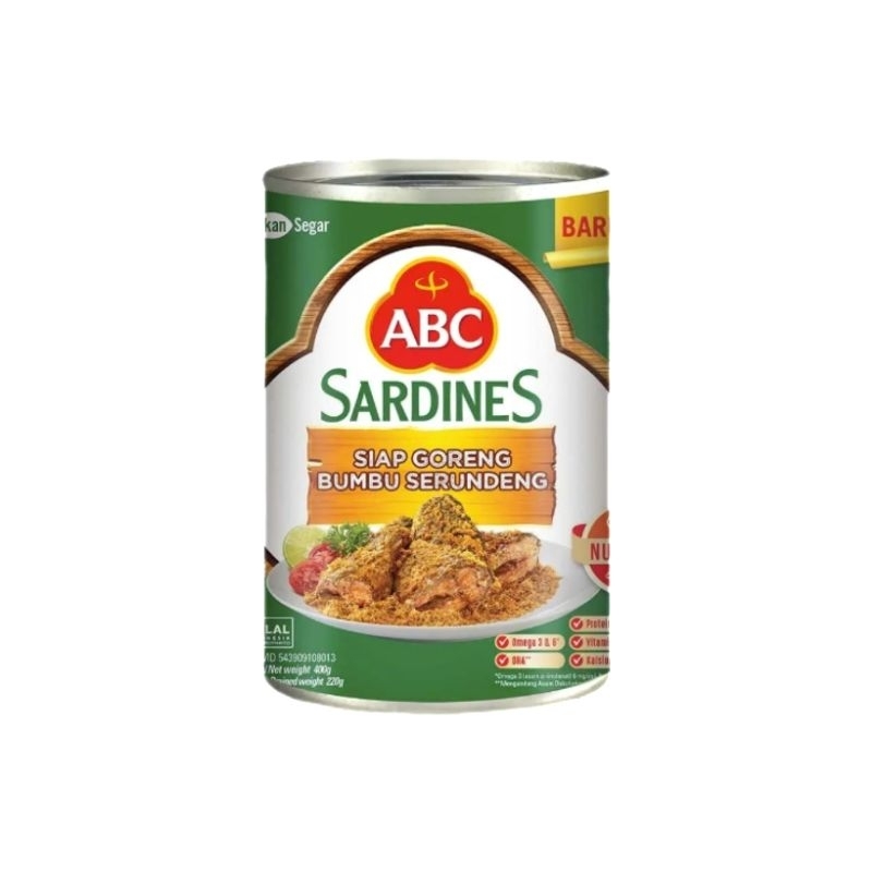 

Abc Sardines Bumbu Serundeng Goreng 400G