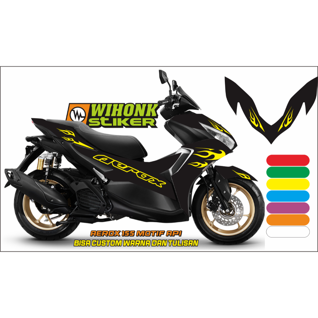 STIKER AEROX S 155 VVA STRIPING SPORTY CUTTING STIKER
