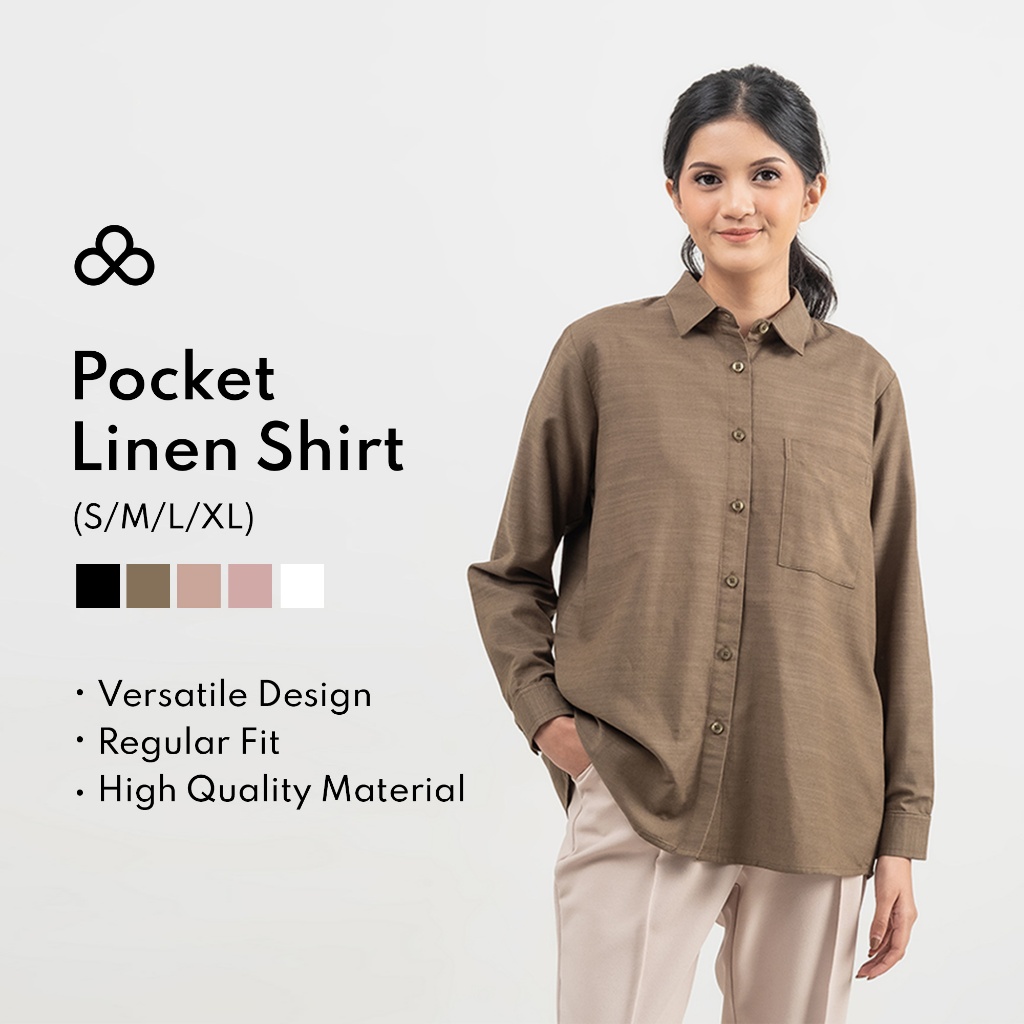 Atala Scarves | Pocket Linen Shirt | Kemeja Wanita