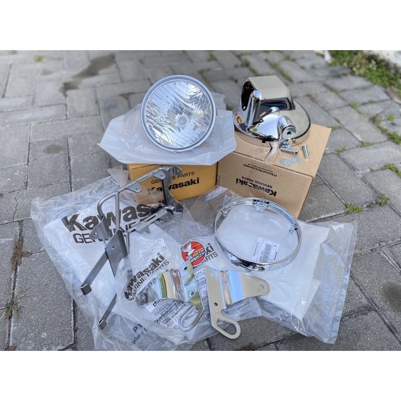 headlamp ninja set original baru ninja r ss new lampu ninja ss original  baru lampu ninja ss batok l