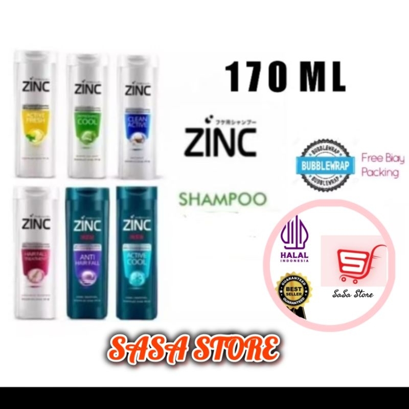 ZINC SHAMPOO  THEATMENT 170 ML KEMASAN BOTOL SEDANG ZINC 170 ML 170ML