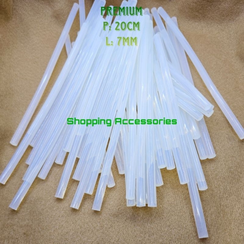

Premium Quality Isi Lem Tembak Kecil Glue Stick 20cm x 7mm Refill Lem Lilin Bening [[[ PREMIUM KECIL ]]]