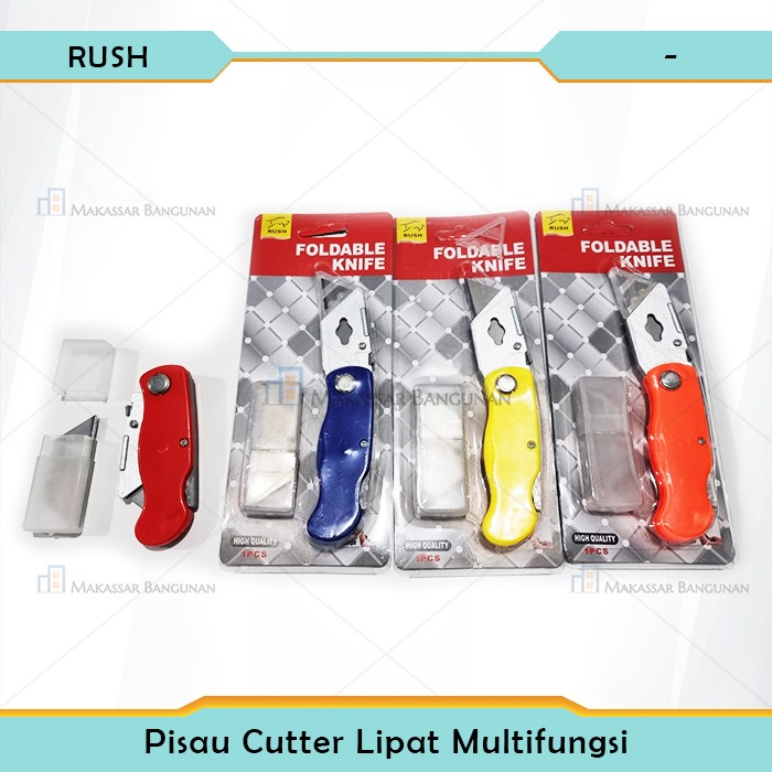 

Pisau Cutter Lipat RUSH Mini Cutter Multifungsi