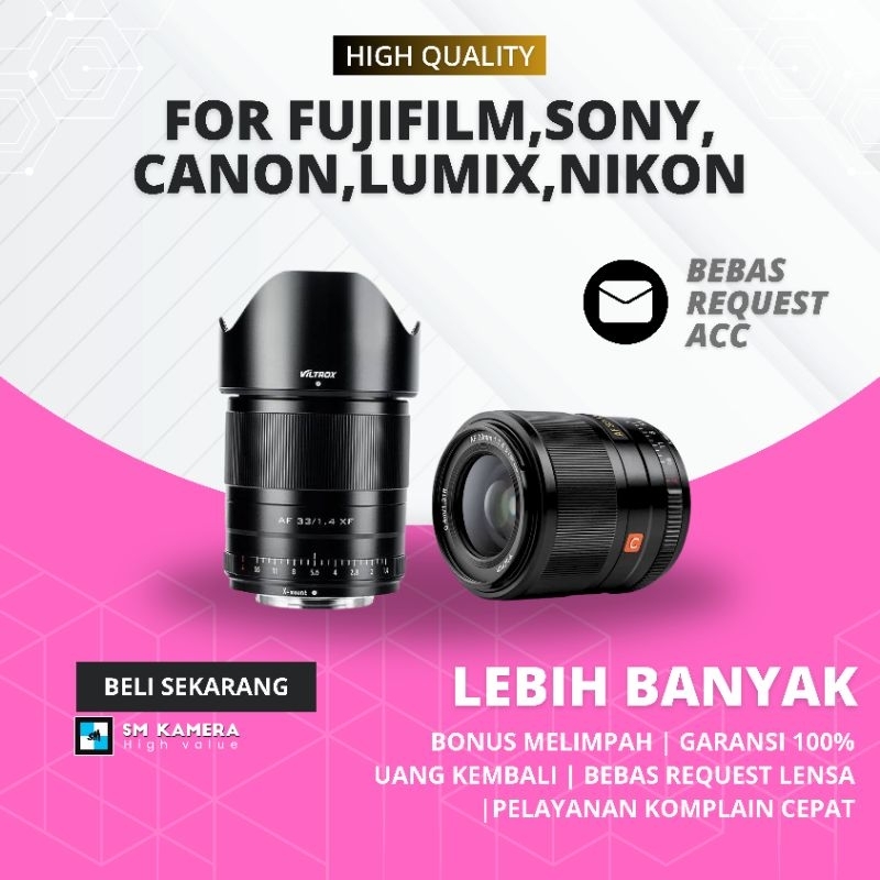 LENSA FIX VILTROX 33MM F1.4 FUJIFILM LENSA FIX SONY MURAH LENSA FIX FUJI MURAH