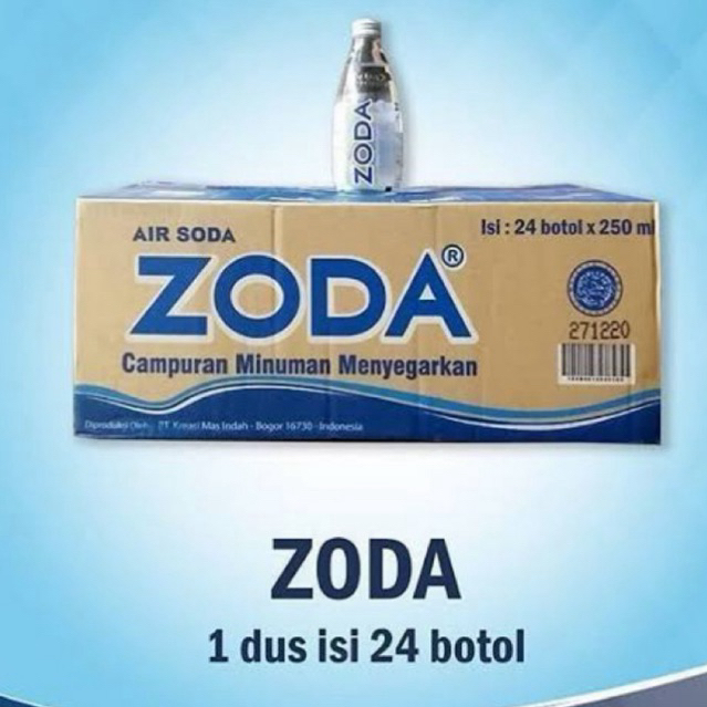 

ZODA AIR SODA 250 ML DUS ISI 24 BOTOL