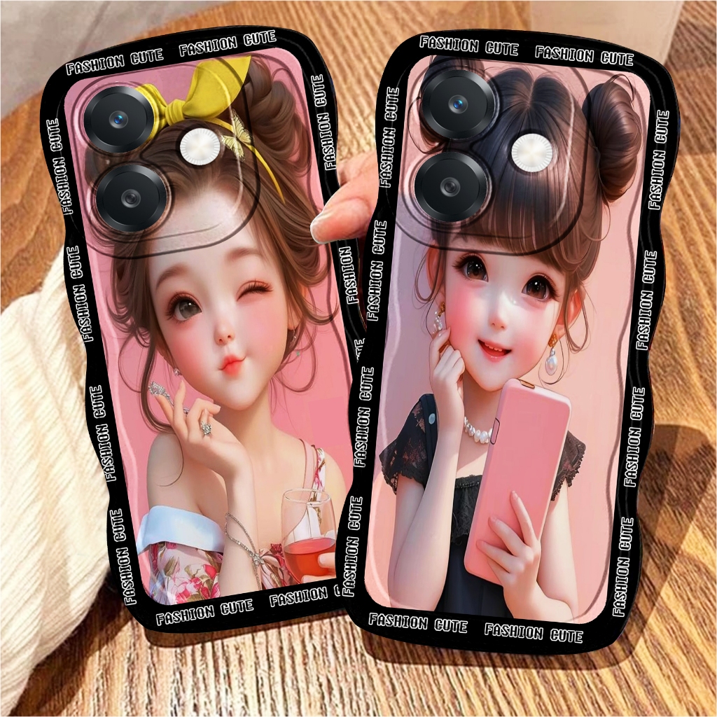 R_234 CASE HP GELOMBANG FOR REDMI 13 4G REDMI 13C REDMI 12 REDMI NOTE 12 PRO 4G Redmi note 12 4g red