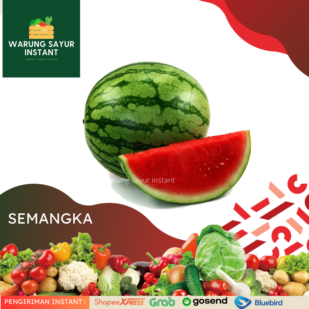 

Semangka Utuh (+-4kg) 1 Buah Manis & Segar Promo Bandung | Warung sayur segar