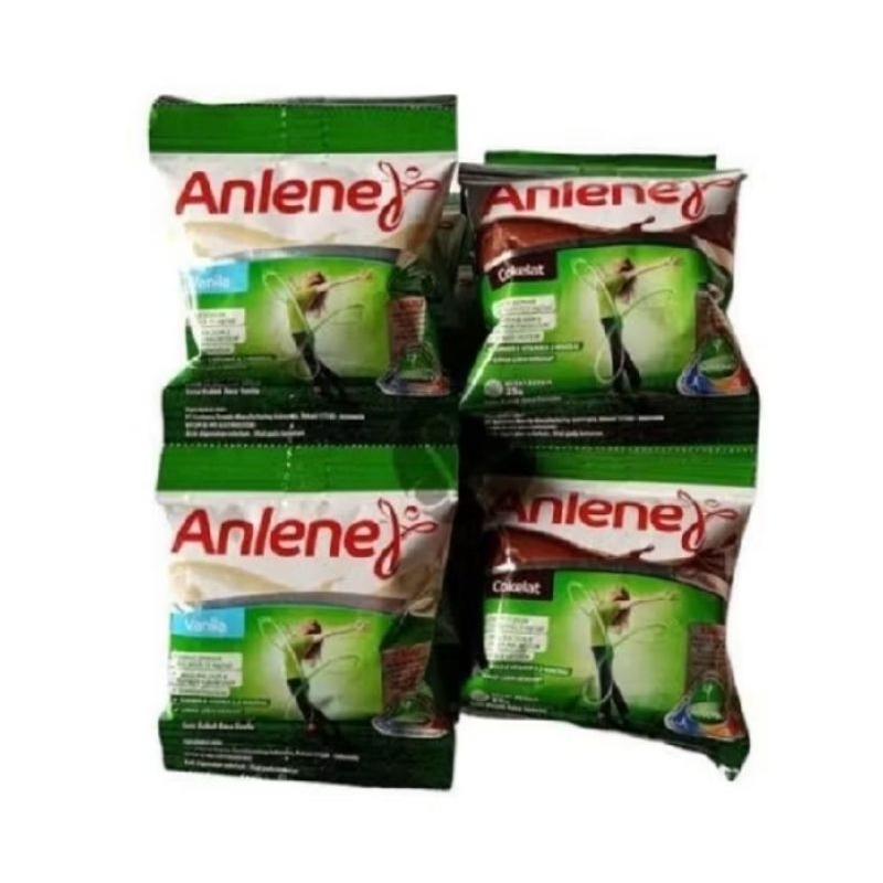 

Susu Anlene Dewasa Cokelat/Vanilla 1 Renceng isi 10 sachet @20g