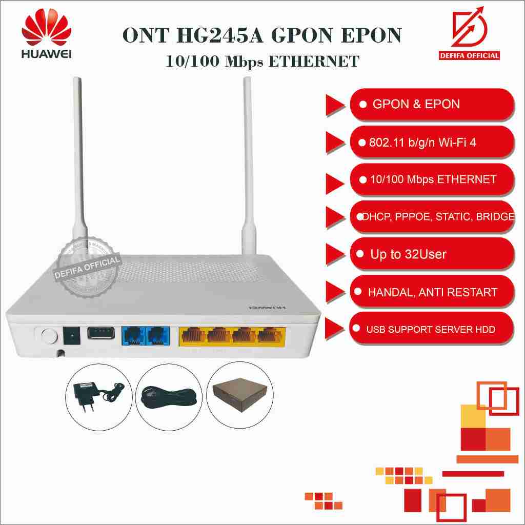 Modem Wifi Router Huawei HG8245A V2 ONT GPON EPON OLT Recehan
