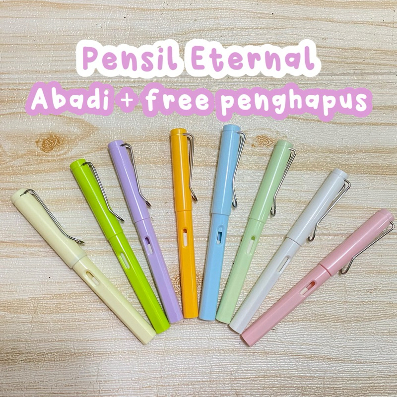 

Pensil Eternal Abadi Gak Habis Habis + Penghapus WARNA RANDOM