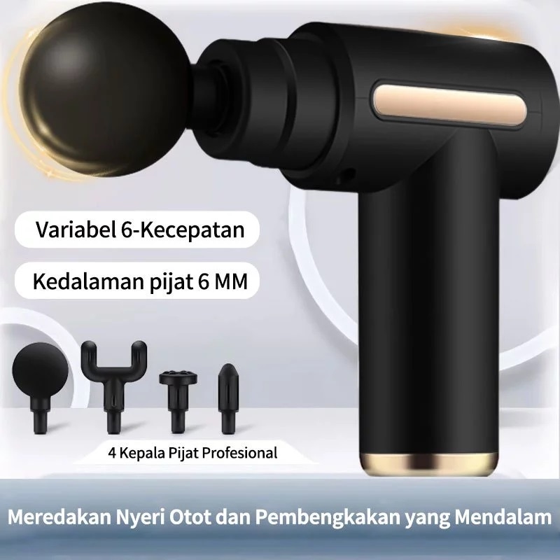COD - Pijat Elektrik 4 In 1 Gym Elektrik Massage Muscle Massagers Gun Fascial Gun Alat Pijat Otot
