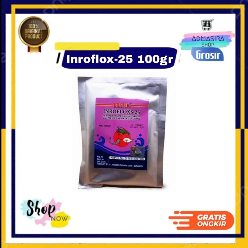 BOSTER INROFLOXS 25 Serbuk 100gram ORIGINAL Inroflox 25 serbuk 100 gram