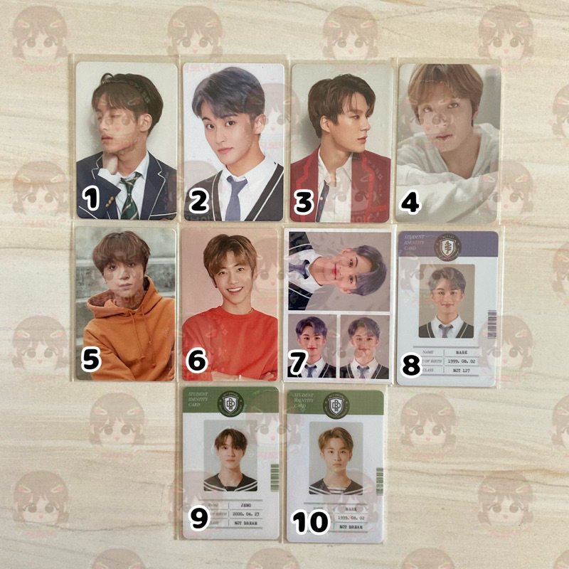 PHOTOCARD WINWIN MARK JENO HAECHAN JAEMIN BACK TO SCHOOL SUMMER KIT VACATION WITHDRAMA WITHFANS YIZH