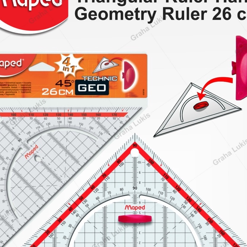 

KI3 PENGGARIS GEOMETRI MAPED 26 CM PENGGARIS SEGITA PEGANGAN