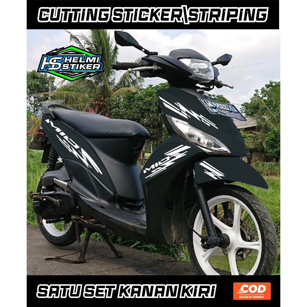 MIO M3 CUTTING STICKER STRIPING VARIASI MIO J MIO GT STYLE STRIPING VARIASI  STIKER MIO J STRIPING M