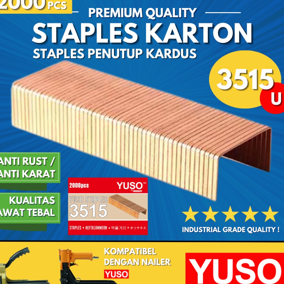 

KP8 Isi Staples Karton Kardus 3515 YUSO Carton 3515U 15mm