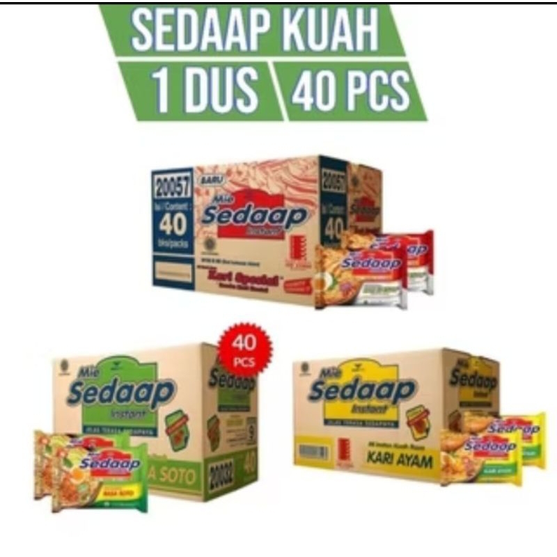 

Mie Sedap Kuah 1 Karton Dus (isi 40 pcs)