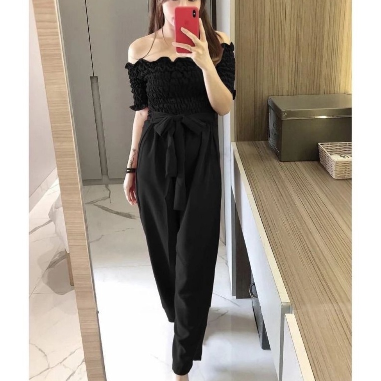 Jamswit celan panjang wanita moderen crinkle polos c UZ3