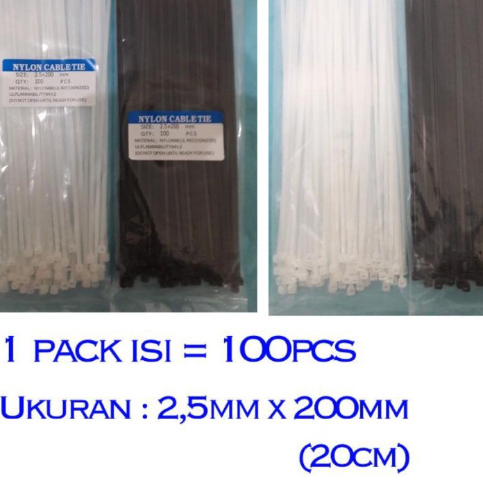 

Eksklusif kabel tis tali ikat fiber pagar ukuran 25mm x 2mm 2cm 1 pack