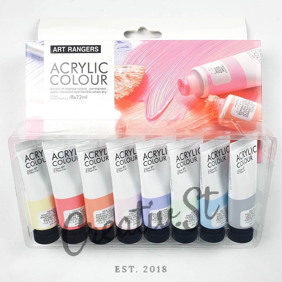 

ART RANGERS Cat Acrylic Pastel 8 Warna Set Akrilik Paint Lukisan x Q6B8