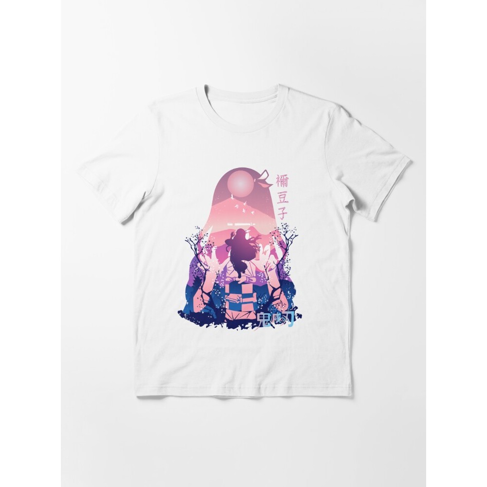 Kaos Anime Girl Nezuko siluet Kawaii Tshirt