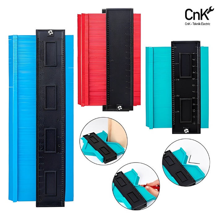 

HJ6 Penggaris Duplikat Gauge Profil Kontur Alat Penanda Ubin Keramik 5 6 1 Inch