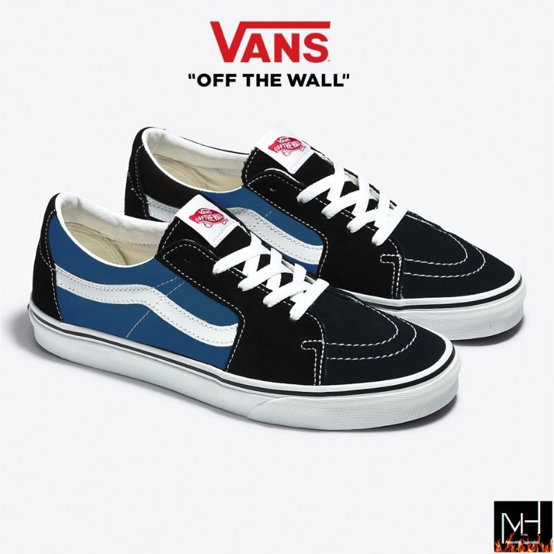 VANS SK8-LOW NAVY WHITE CLASSIC ORIGINAL 100%