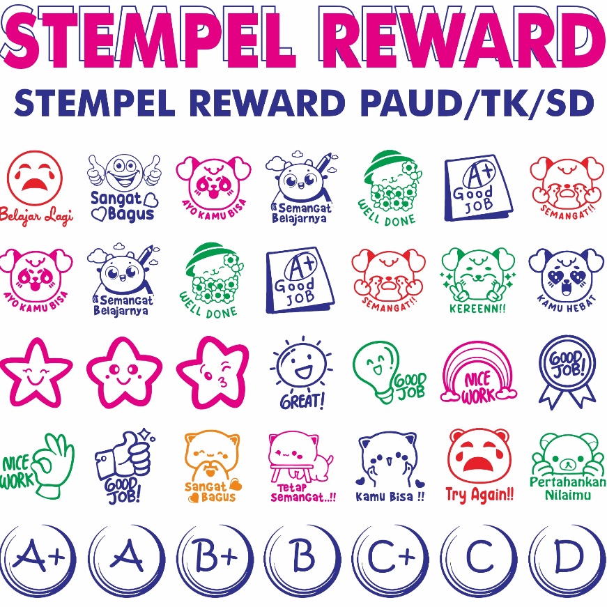 

KI3 Stempel Nilai Reward PAUD TK SD Home Schooling