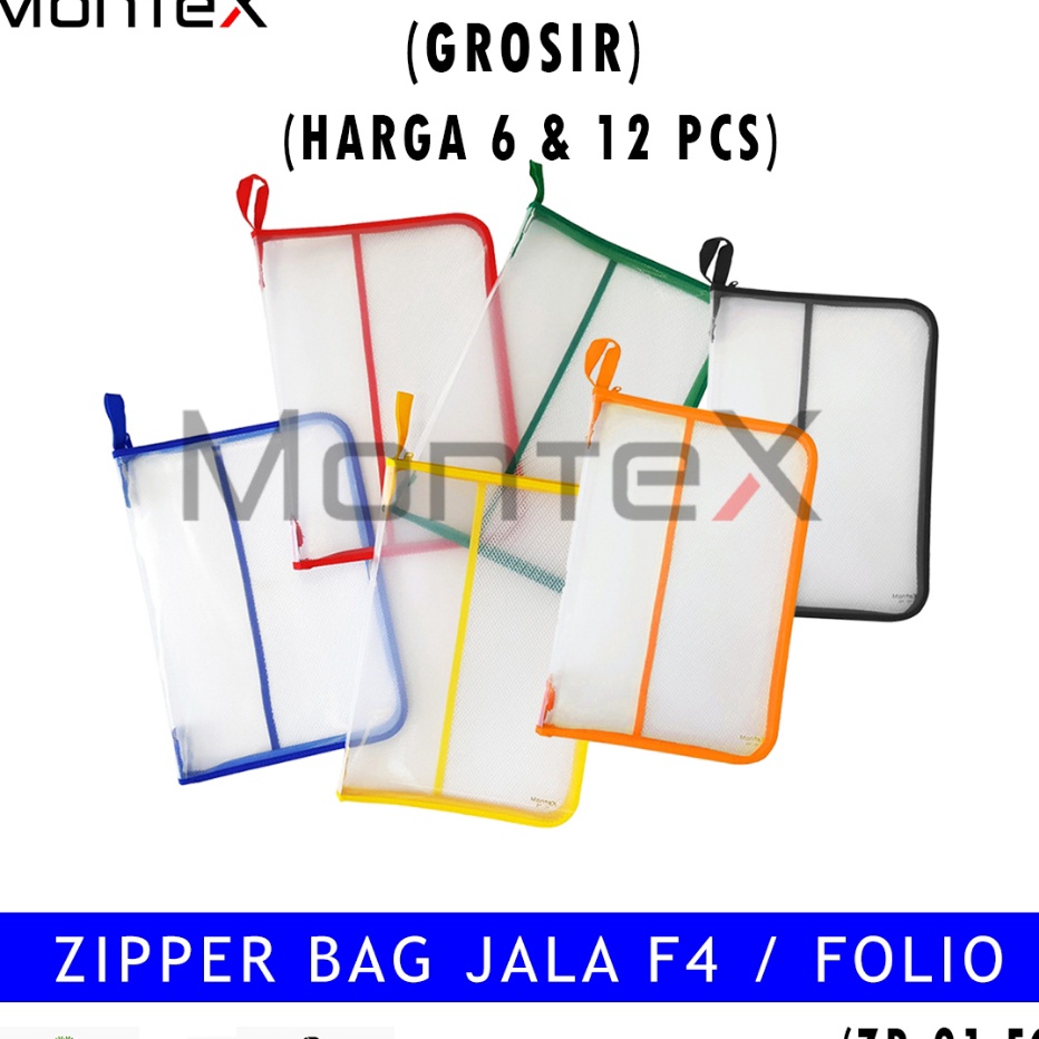 

HJ6 MONTEX ZIPPER BAG JALA SELETING F4 612 PCS