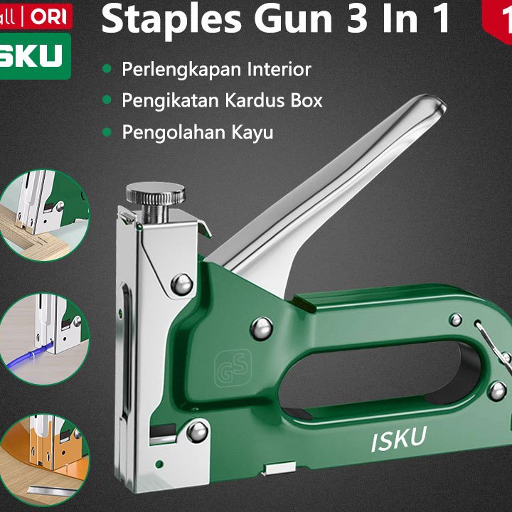 

FG2 ISKU Staples tembak jok motorStapler tembak kayu gun paku steples tembak 3 in 1 tacker Bisa 3 Jenis Staples