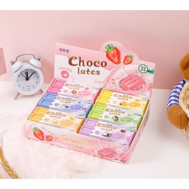 

Penghapus Cute Choco Lates 1Box 18pcs || Penghapus Mainan || Penghapus Chocolate || Stip Unik || Penghapus Untuk Koleksi