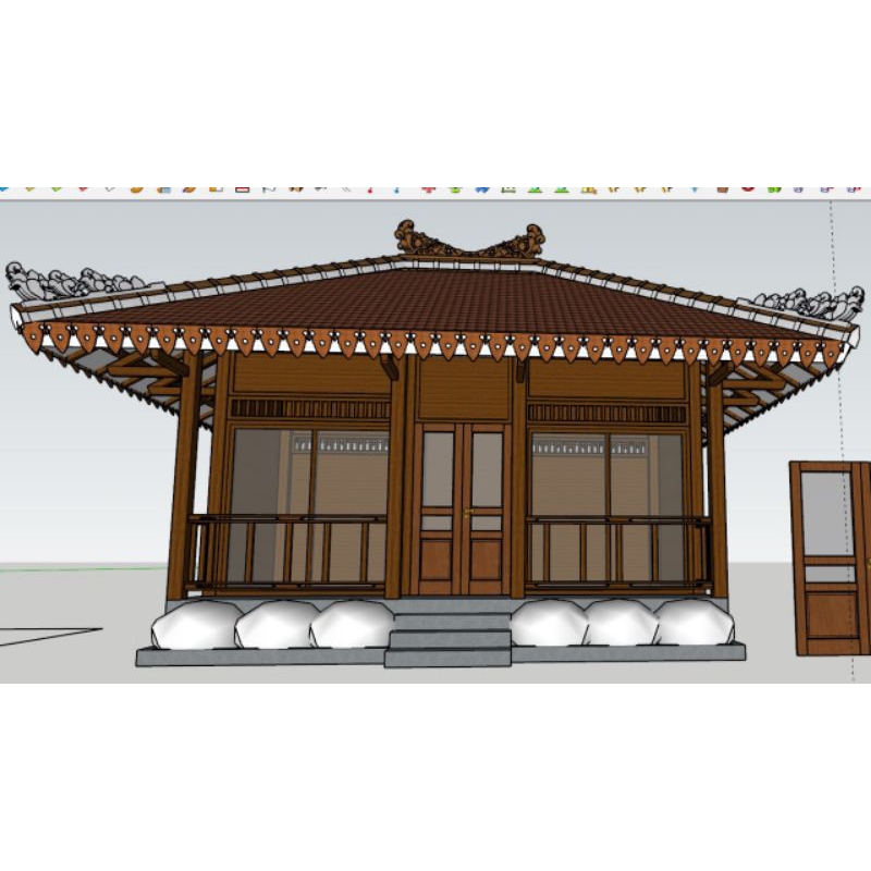 rumah joglo Jawa minimalis unik aesthetic