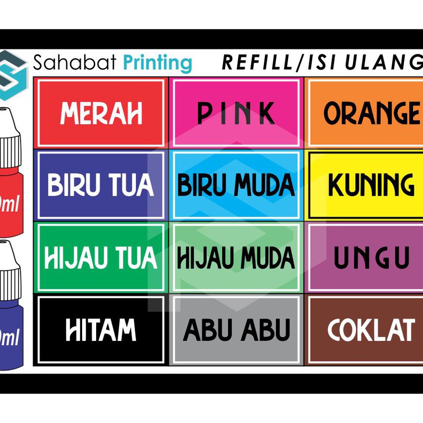 

Cashback TINTA REFILL STEMPEL WARNA STAMPEL OTOMATIS