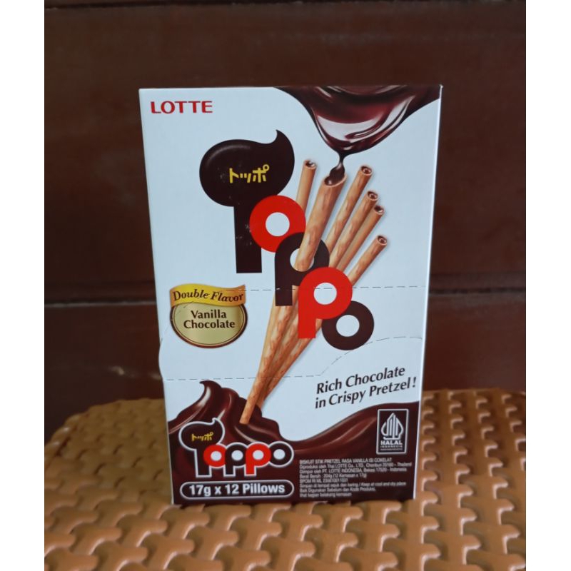 

Lotte Toppo Stick rasa coklat & vanilla cokelat | 1box isi 12pcs