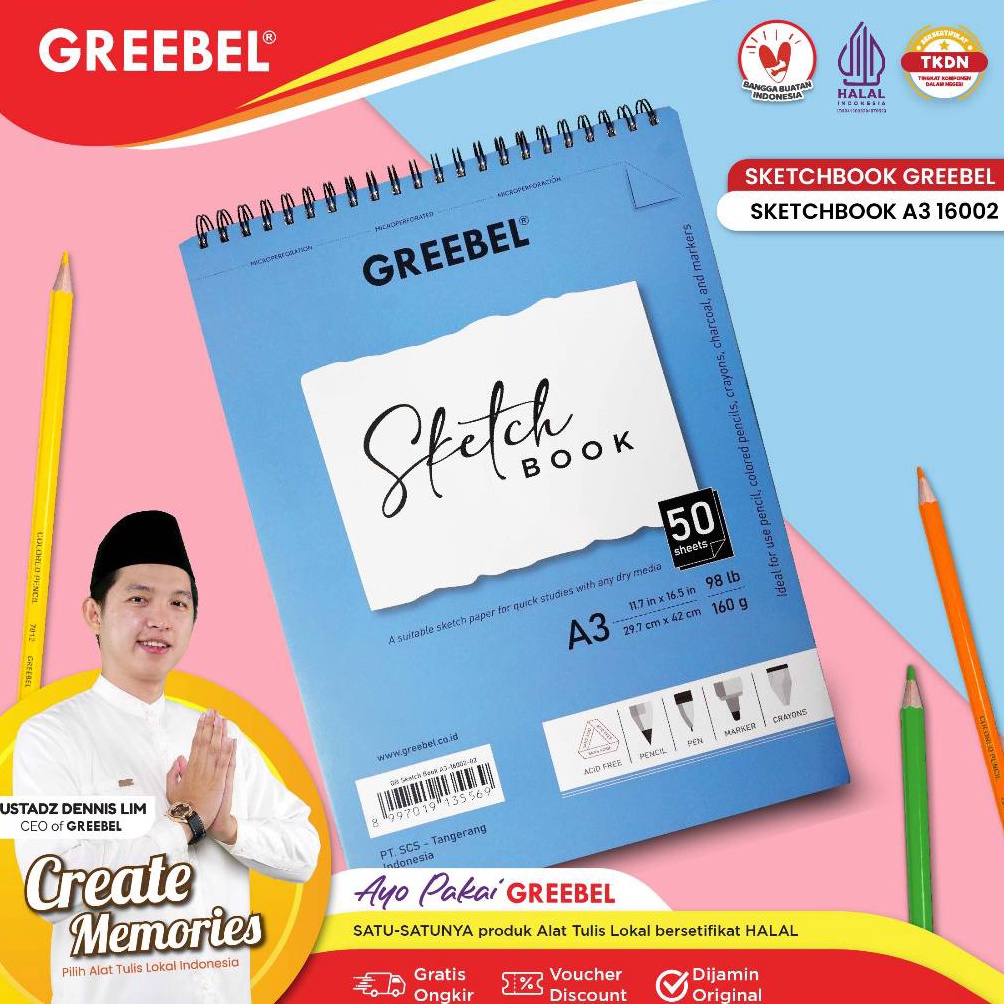 

KODE Q16F GREEBEL Buku Gambar Sketch Book A3 5 Lembar 162 Buku Sketsa Drawing Book