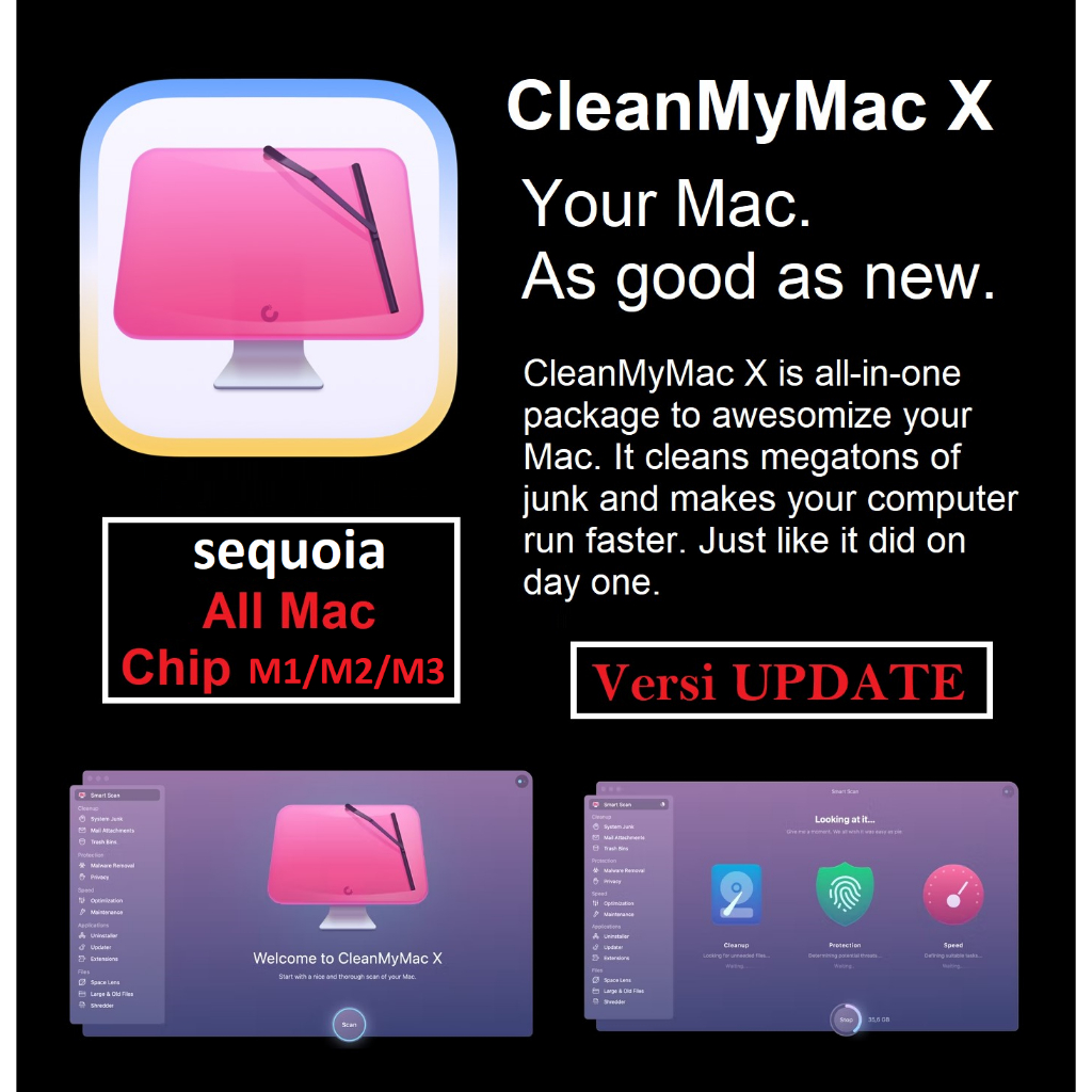 Mac cleaner app/CleanMyMac X (Mac Intel - M1 - M2 - M3)