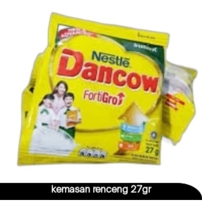 

susu bubuk dancow fortigro kemasan renceng