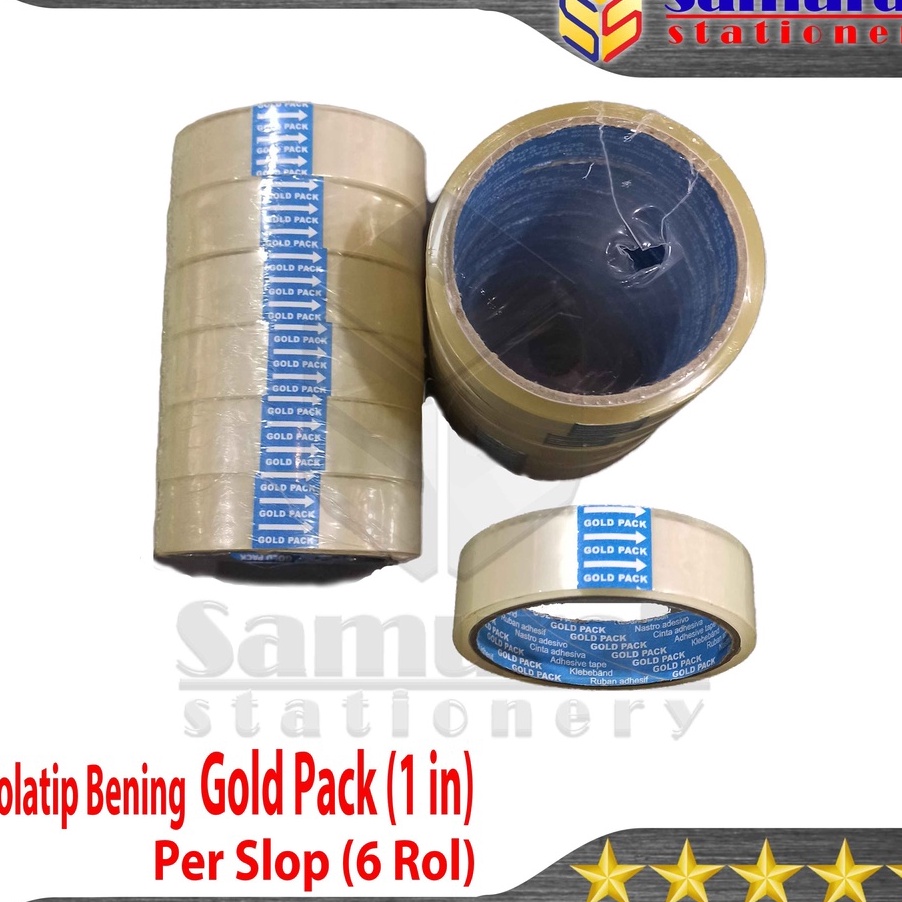 

Limit Solatip Plastik OPP Tape 24 mm Gold Pack Bening Coklat 1 Per Slop Perekat Solatip Goldpack Lebar 1 Inch Panjang Lingkar Core Biru 24 cm