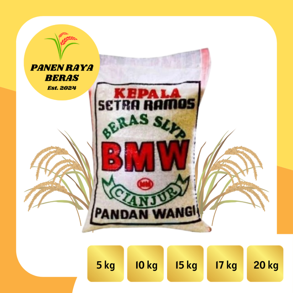 

Beras BMW Cianjur 5kg 10kg 15kg 17kg 20kg