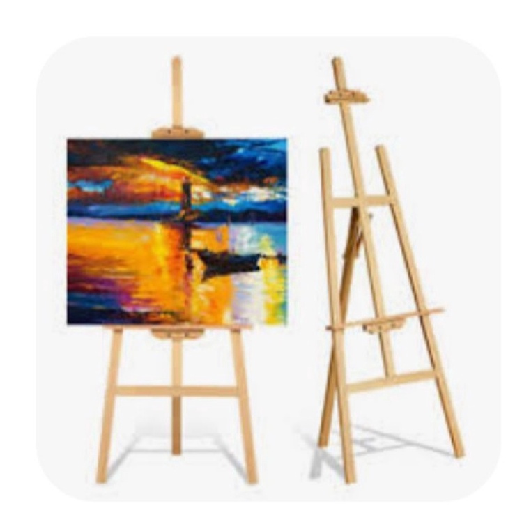 

KODE O2V Easel Wooden Canvas Lukis Foto Wedding Stand Kayu