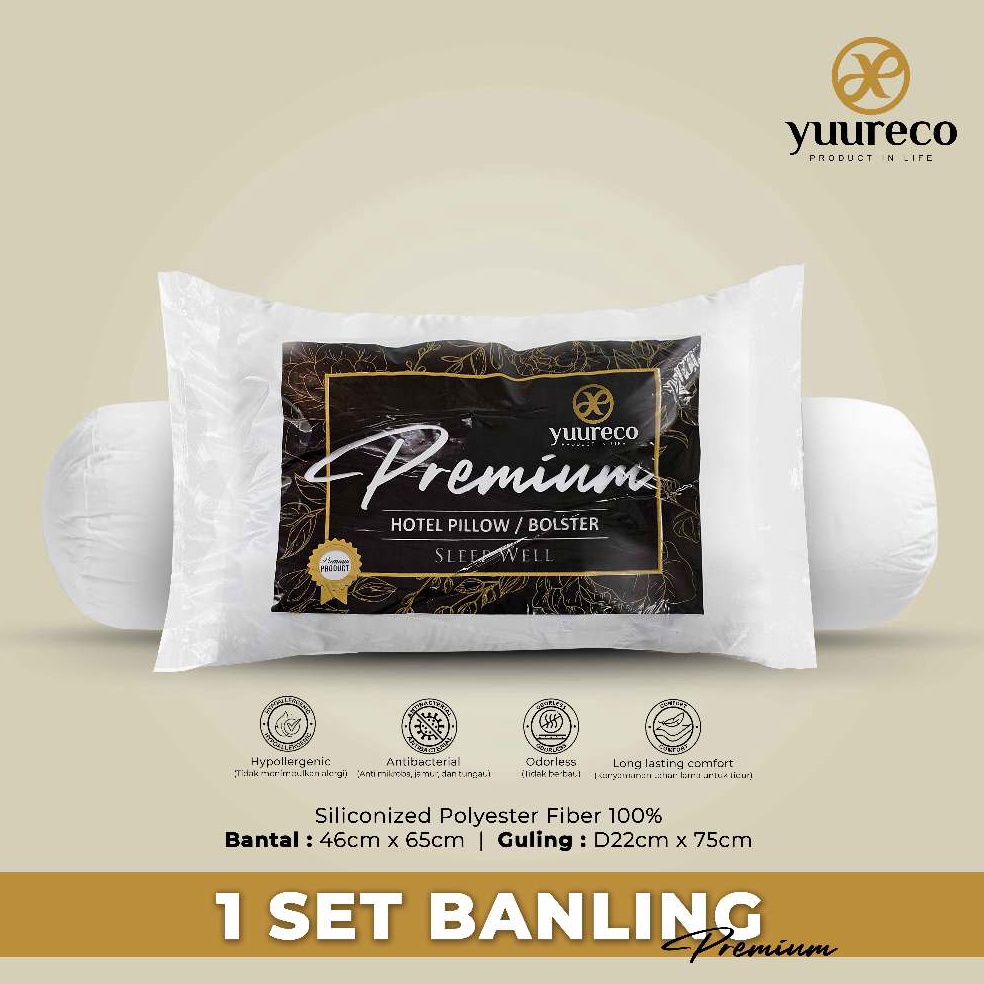 Bantal Guling Dewasa Dacron Silicon Set Bantal Paket Bundling Series Premium by yuureco KODE N1E3