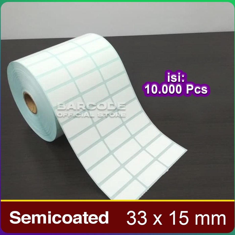 

ART P7C9 Kertas Stiker 33 x 15 mm 33x15mm 33x15 Label Barcode Semicoated 3 Line Isi 1 Pcs