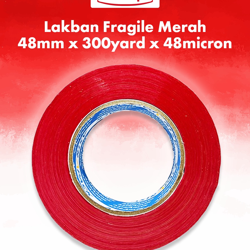 

Terlaris Lakban Fragile Merah Jumbo 48mm x 3yard Astrapack