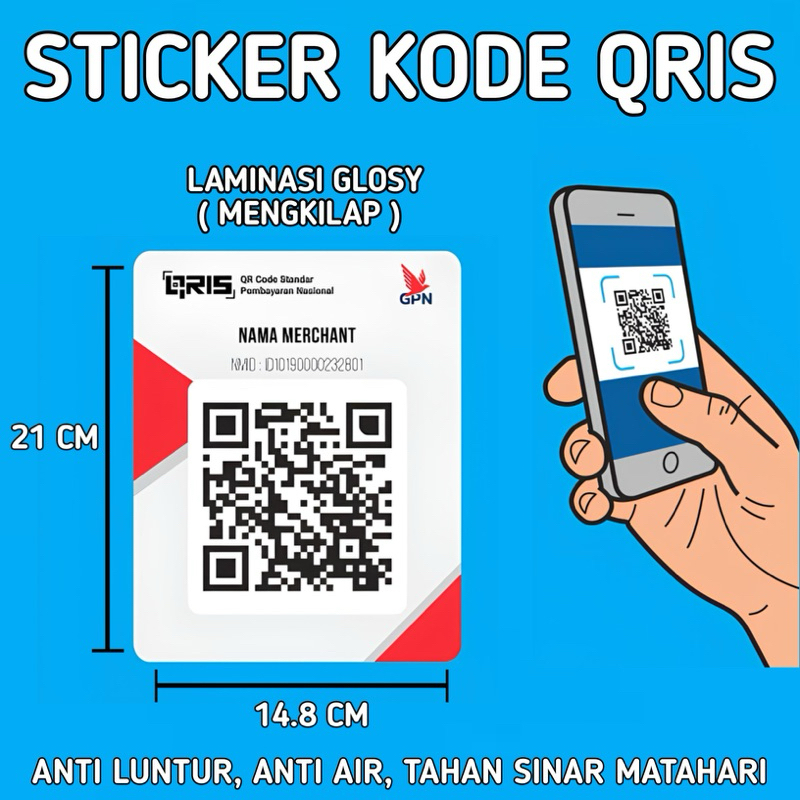 

CETAK STICKER BARCODE QRIS PREMIUM / STICKER QRIS / JASA CETAK STICKER QRIS / CETAK BARCODE QRIS